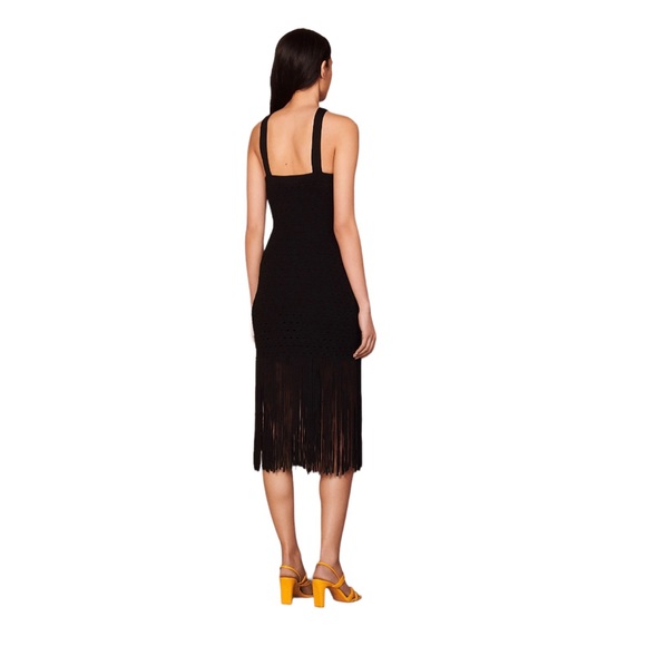 Fringe knit midi dress with slip Sm (36) - Picture 2 of 5
